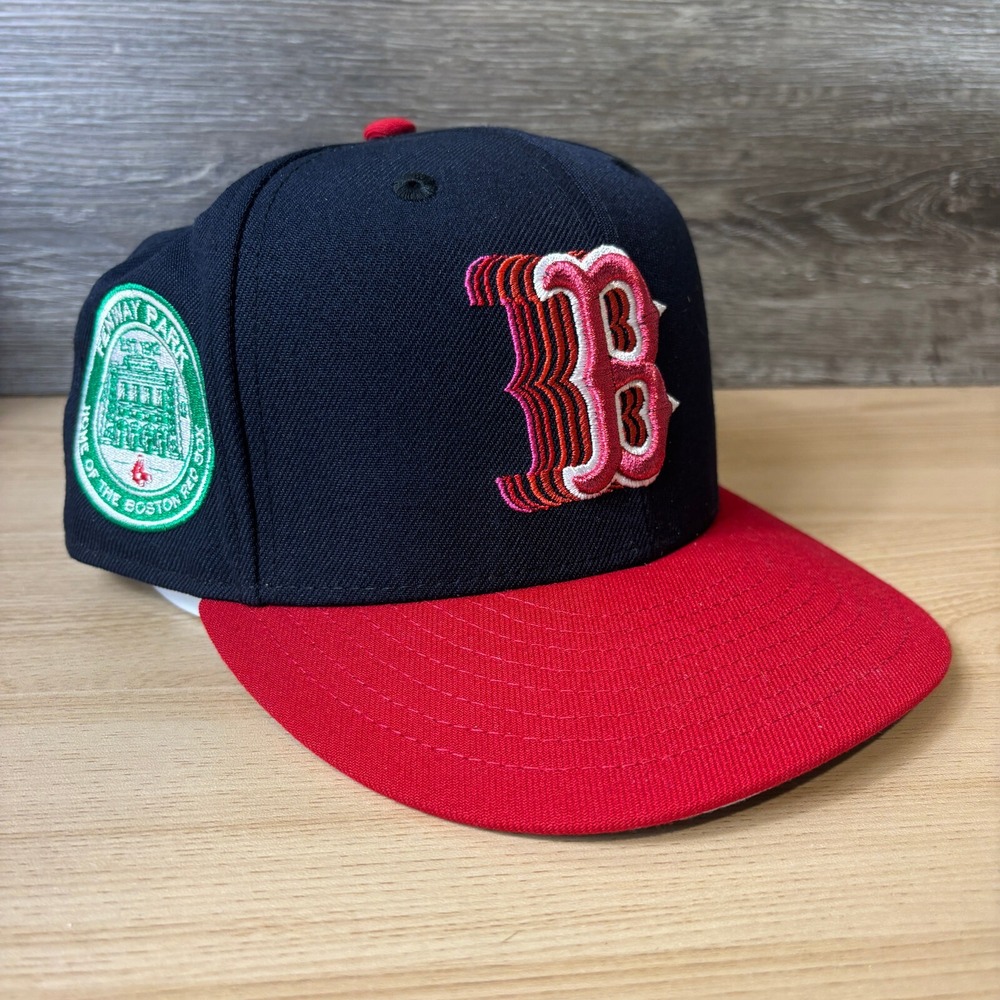 Boston Red Sox Hat Cap Fitted 7 1/2 Blue Shadow Fenway Patch Liam Hendriks